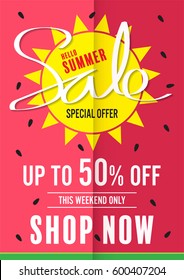 summer sale poster vector