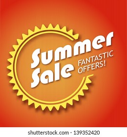 Summer sale poster,  vector illustration