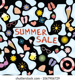 Summer sale printable background, EPS 8.