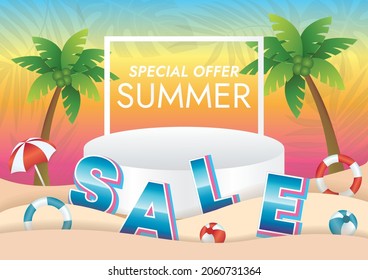 summer sale product display background