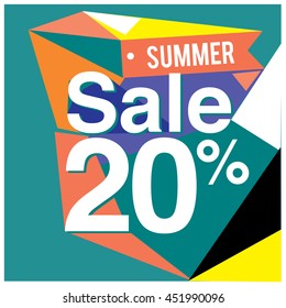 Summer sale promo department store. Fashion product discount 20%