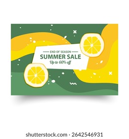 Summer Sale Promotion Banner graphic vector format
