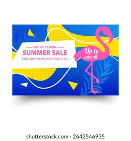 Summer Sale Promotion Banner graphic vector format