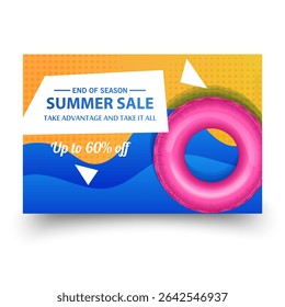 Summer Sale Promotion Banner graphic vector format