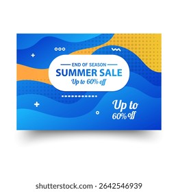 Summer Sale Promotion Banner graphic vector format
