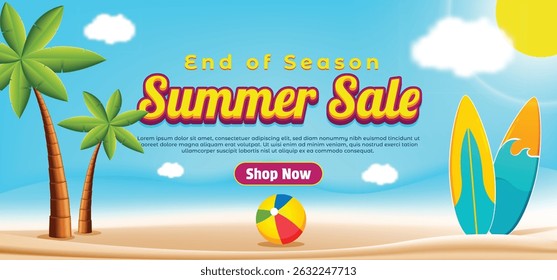 Summer Sale Promotion on the Beach