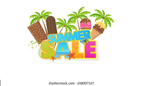 Summer Sale Quality Vector Abstract Design, 
