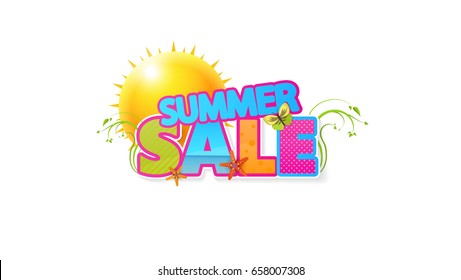 Summer Sale Quality Vector Abstract Design, 