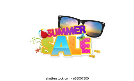 Summer Sale Quality Vector Abstract Design, 