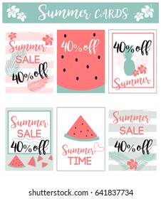 Summer Sale set/ set of cute cards