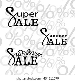 Summer sale. Set of design elements.