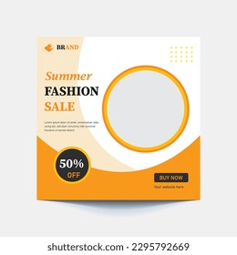 summer sale social or square post template