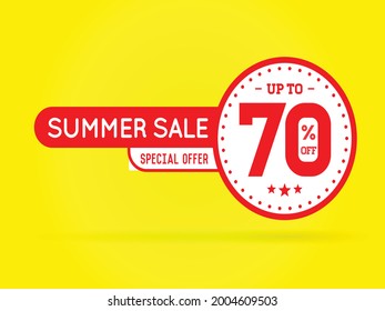 Summer Sale Special Offer 70% vector design