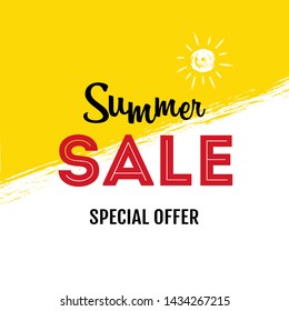 Summer Sale Special Offer banner, Vector Illustration