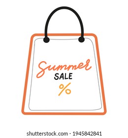 Summer sale, special offer lettering element for poster and banner with calligraphy script phrase without background. Perfect for advertising and web. Vector illustration