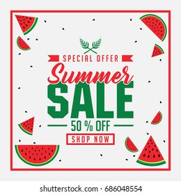 Summer Sale - Special offer - Vector for greeting, holiday, season