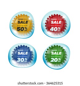 Summer sale stickers