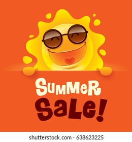 Summer Sale! Summer sun with big sign.