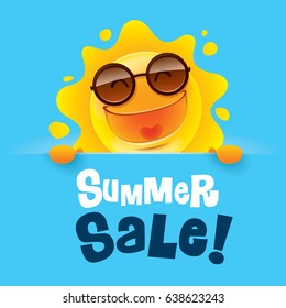 Summer Sale! Summer sun with big sign.