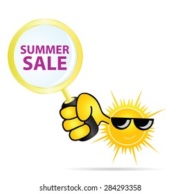 summer sale sun color art vector