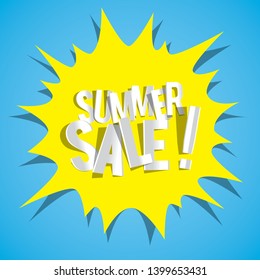 Summer sale sun vector illustration