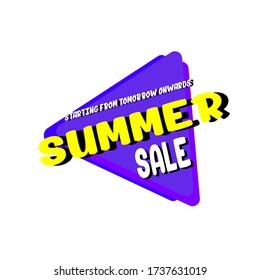 Summer sale tag design in vector format