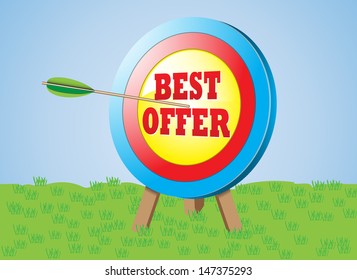 Summer Sale with Target - vector