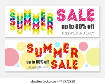 Summer sale template. Sale background for business.