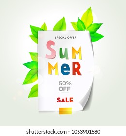 summer sale template banner