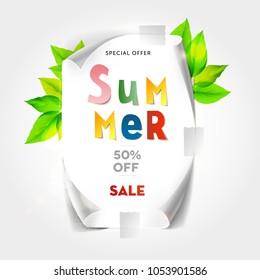 summer sale template banner