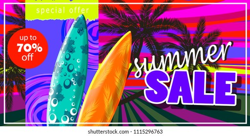 summer sale template banner