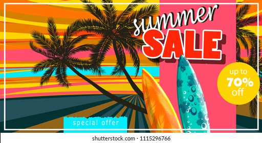 summer sale template banner