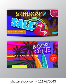 summer sale template banner