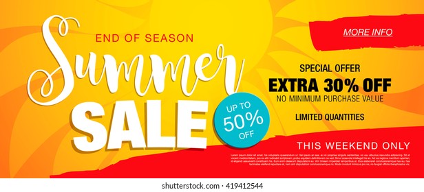 summer sale template banner