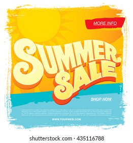 Summer sale template banner