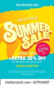 Summer sale template banner