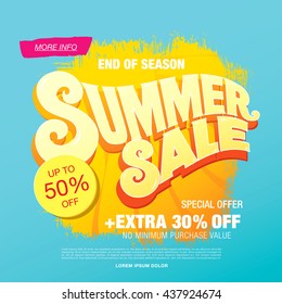 Summer sale template banner