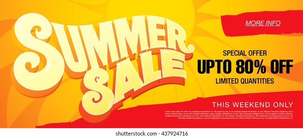 Summer sale template banner