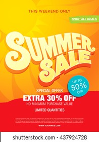 Summer sale template banner