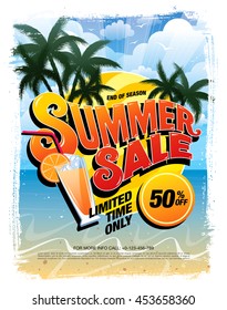 Summer sale template banner