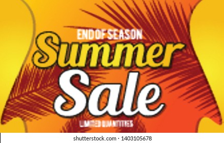 summer sale template banner.  Sale and Discounts Concept. Vector illustration. eps 10 format