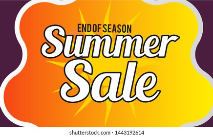 summer sale template banner.  Sale and Discounts Concept. Vector illustration. eps 10 format
