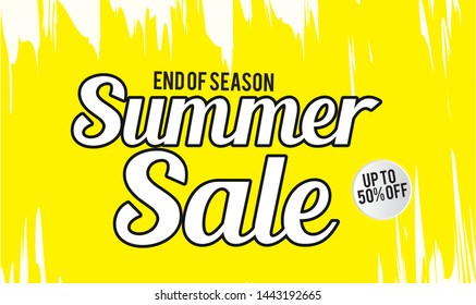 summer sale template banner.  Sale and Discounts Concept. Vector illustration. eps 10 format