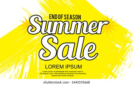 summer sale template banner.  Sale and Discounts Concept. Vector illustration. eps 10 format