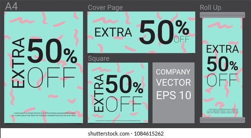Summer Sale Template Banner With Pastel Color Background Illustration