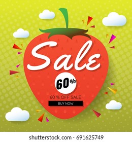 summer sale template banner Vector background for banner, poster, flyer