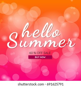 summer sale template banner Vector background for banner, poster, flyer