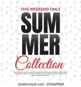 summer sale template banner Vector background for banner, poster, flyer