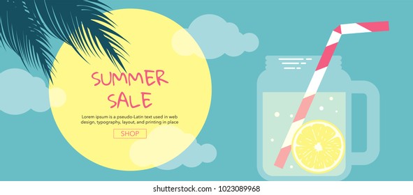 summer  ,sale, template design , vector illustration.