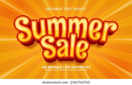 summer sale text effect graphic style